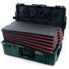 Pelican 1615 Air Case, Trekking Green with Black Handles & Push-Button Latches Custom Tool Kit (6 Foam Inserts with Mesh Lid Organizer) ColorCase 016150-0160-138-110