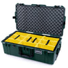 Pelican 1615 Air Case, Trekking Green with Black Handles & Push-Button Latches Yellow Padded Microfiber Dividers with Convoluted Lid Foam ColorCase 016150-0010-138-110