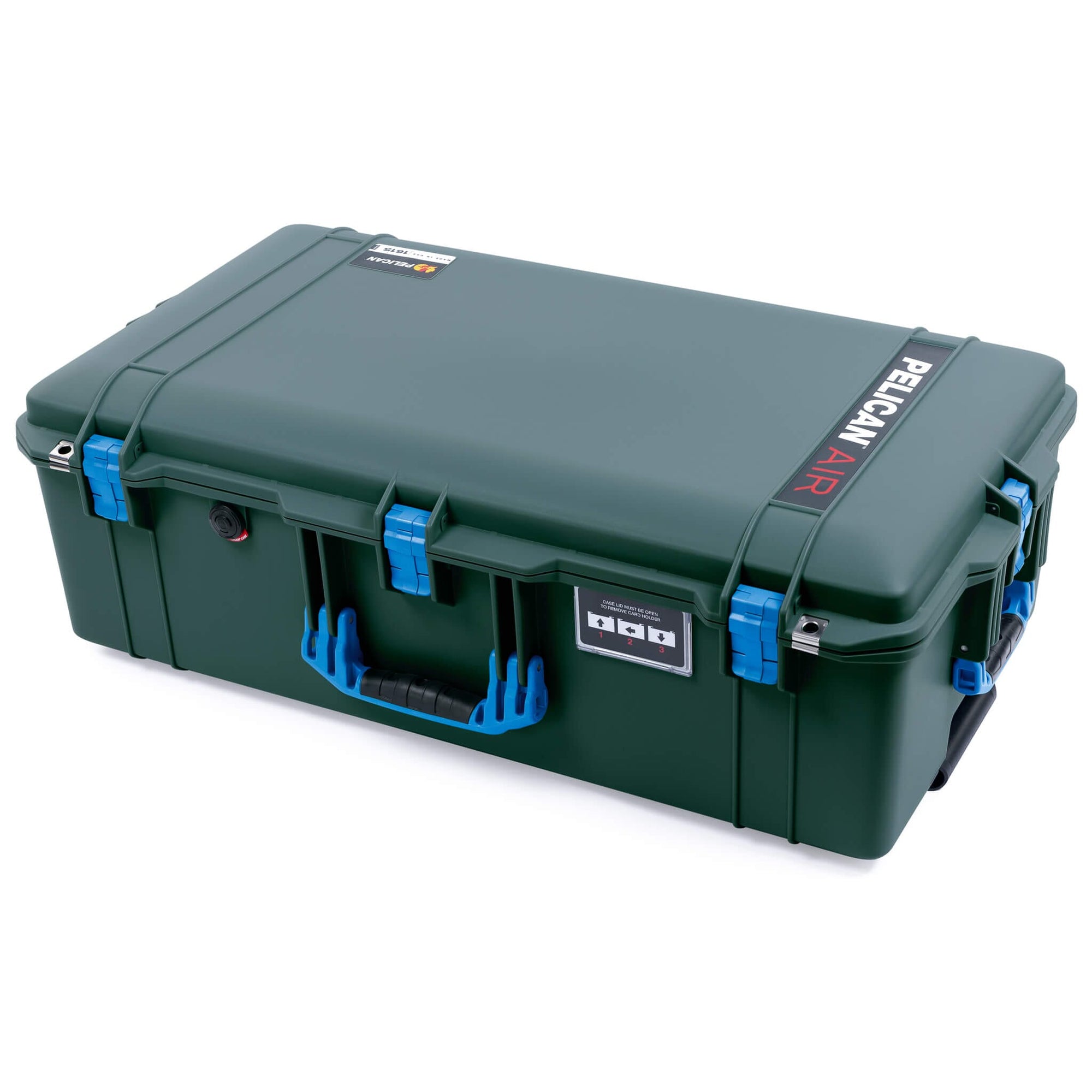 Pelican 1615 Air Case, Trekking Green with Blue Handles & Latches ColorCase 