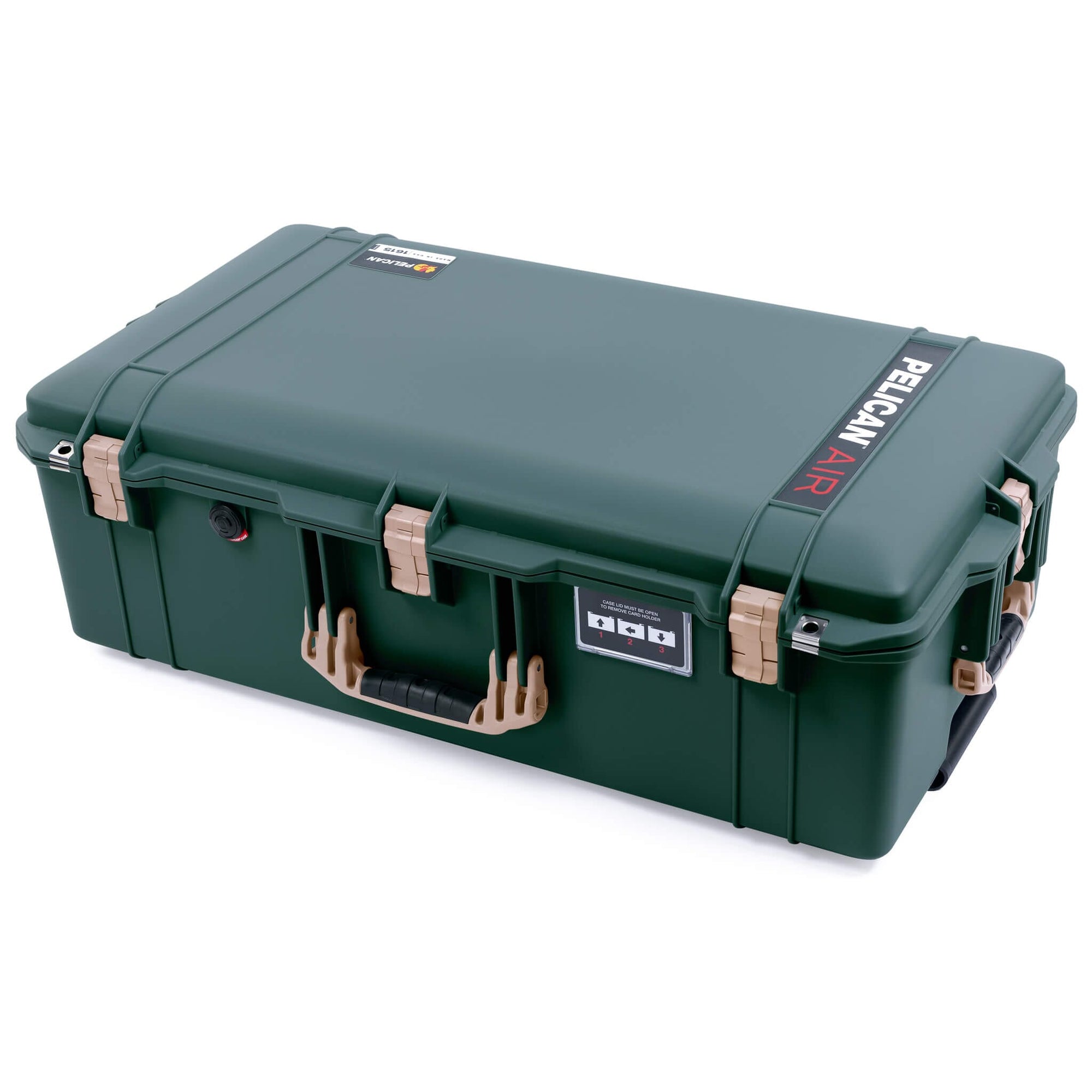 Pelican 1615 Air Case, Trekking Green with Desert Tan Handles & Latches ColorCase 