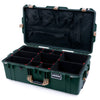 Pelican 1615 Air Case, Trekking Green with Desert Tan Handles & Latches TrekPak Divider System with Mesh Lid Organizer ColorCase 016150-0120-138-310
