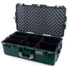 Pelican 1615 Air Case, Trekking Green with Desert Tan Handles & Latches TrekPak Divider System with Convoluted Lid Foam ColorCase 016150-0020-138-310