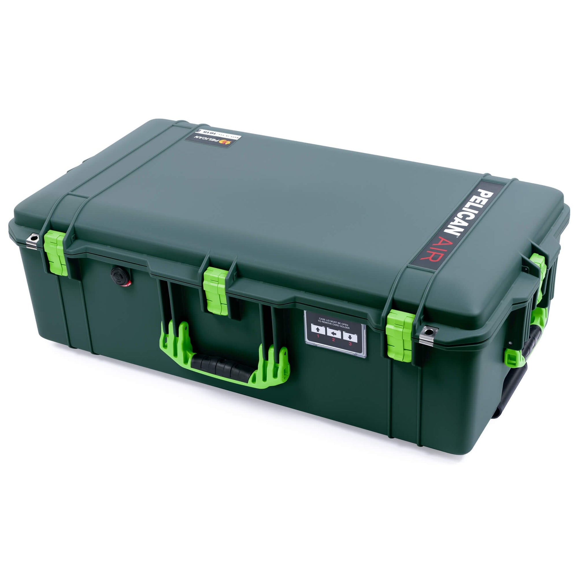 Pelican 1615 Air Case, Trekking Green with Lime Green Handles & Latches ColorCase 
