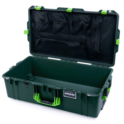 Pelican 1615 Air Case, Trekking Green with Lime Green Handles & Latches Mesh Lid Organizer Only ColorCase 016150-0100-138-300