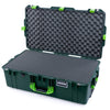 Pelican 1615 Air Case, Trekking Green with Lime Green Handles & Latches Pick & Pluck Foam with Convoluted Lid Foam ColorCase 016150-0001-138-300