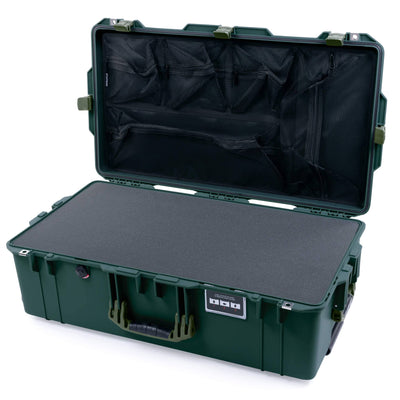 Pelican 1615 Air Case, Trekking Green with OD Green Handles & Latches Pick & Pluck Foam with Mesh Lid Organizer ColorCase 016150-0101-138-130