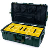 Pelican 1615 Air Case, Trekking Green with OD Green Handles & Latches Yellow Padded Microfiber Dividers with Mesh Lid Organizer ColorCase 016150-0110-138-130