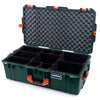 Pelican 1615 Air Case, Trekking Green with Orange Handles & Push-Button Latches TrekPak Divider System with Convoluted Lid Foam ColorCase 016150-0020-138-150
