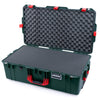 Pelican 1615 Air Case, Trekking Green with Red Handles & Latches Pick & Pluck Foam with Convoluted Lid Foam ColorCase 016150-0001-138-320