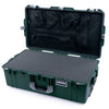 Pelican 1615 Air Case, Trekking Green with Silver Handles & Push-Button Latches Pick & Pluck Foam with Mesh Lid Organizer ColorCase 016150-0101-138-180