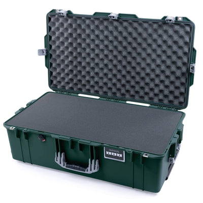 Pelican 1615 Air Case, Trekking Green with Silver Handles & Push-Button Latches Pick & Pluck Foam with Convoluted Lid Foam ColorCase 016150-0001-138-180