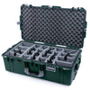 Pelican 1615 Air Case, Trekking Green with Silver Handles & Push-Button Latches Gray Padded Microfiber Dividers with Convoluted Lid Foam ColorCase 016150-0070-138-180