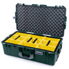Pelican 1615 Air Case, Trekking Green with Silver Handles & Push-Button Latches Yellow Padded Microfiber Dividers with Convoluted Lid Foam ColorCase 016150-0010-138-180