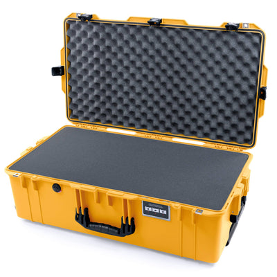 Pelican 1615 Air Case, Yellow, TSA Locking Latches Pick & Pluck Foam with Convoluted Lid Foam ColorCase 016150-0001-240-L10
