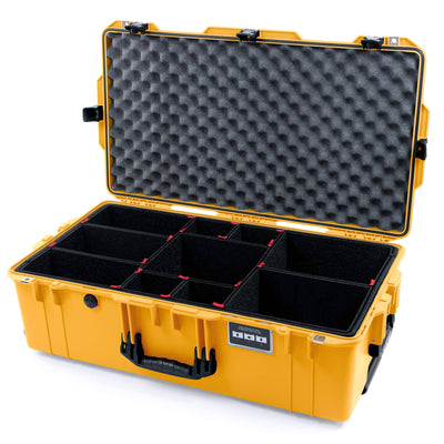Pelican 1615 Air Case, Yellow, TSA Locking Latches TrekPak Divider System with Convoluted Lid Foam ColorCase 016150-0020-240-L10
