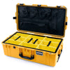 Pelican 1615 Air Case, Yellow, TSA Locking Latches Yellow Padded Microfiber Dividers with Convoluted Lid Foam ColorCase 016150-0010-240-L10