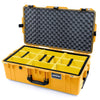 Pelican 1615 Air Case, Yellow, TSA Locking Latches Yellow Padded Microfiber Dividers with Mesh Lid Organizer ColorCase 016150-0110-240-L10