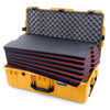 Pelican 1615 Air Case, Yellow with Black Handles & Latches Custom Tool Kit (6 Foam Inserts with Convolute Lid Foam) ColorCase 016150-0060-240-110