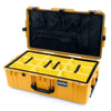 Pelican 1615 Air Case, Yellow with Black Handles & Latches Yellow Padded Microfiber Dividers with Mesh Lid Organizer ColorCase 016150-0110-240-110
