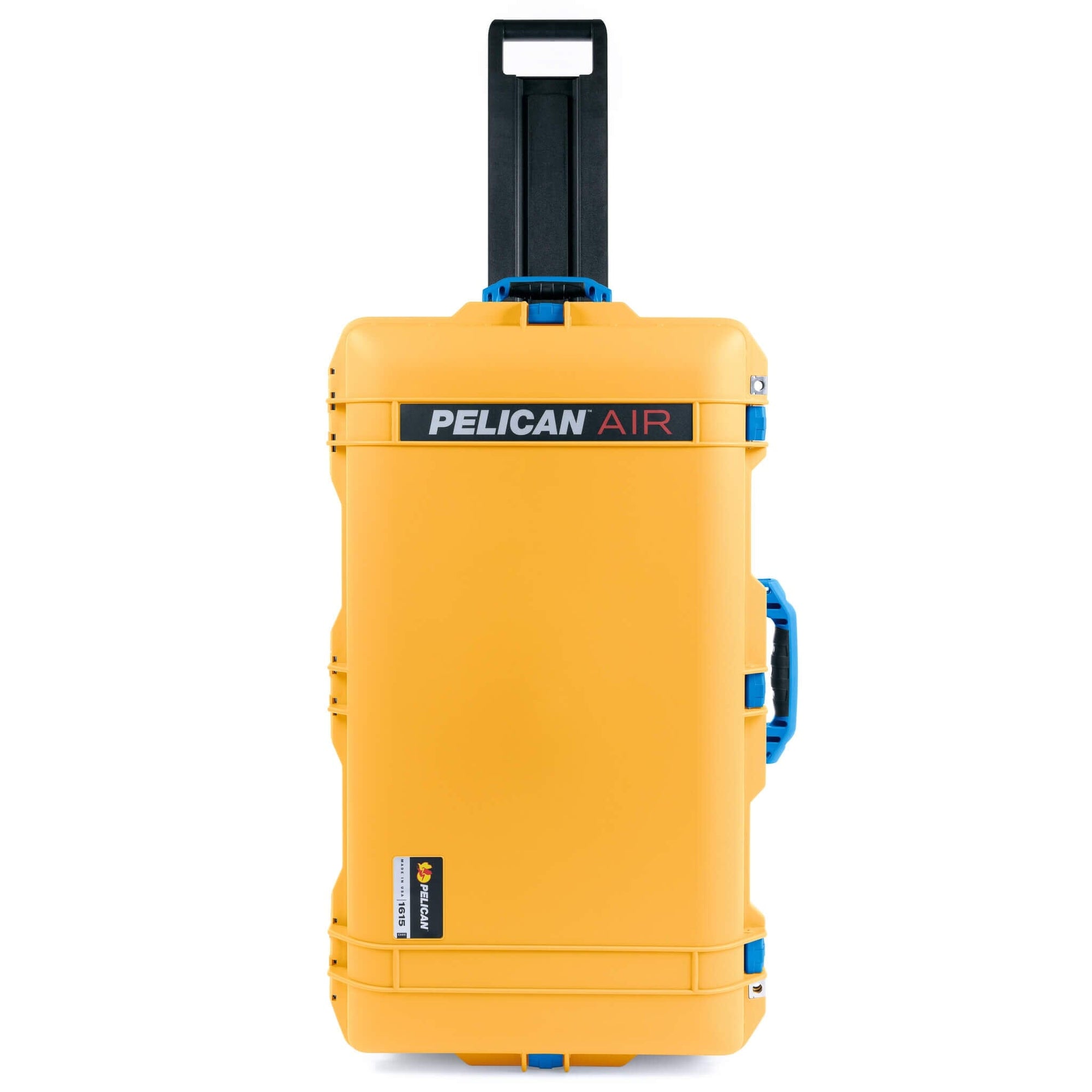 Pelican 1615 Air Case, Yellow with Blue Handles & Latches ColorCase