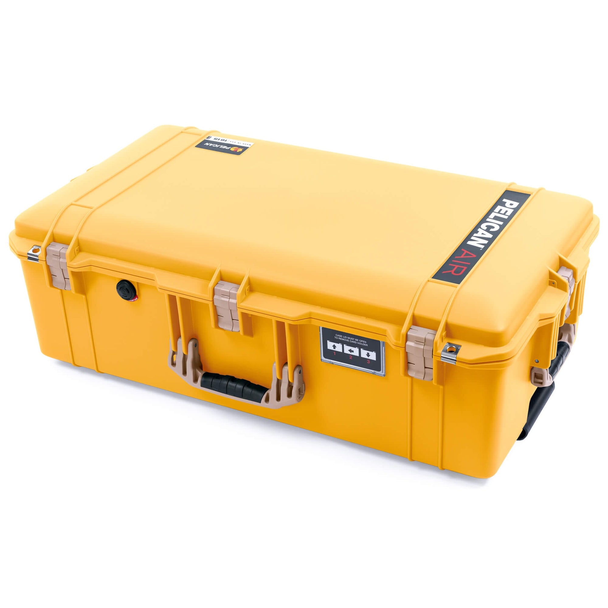 Pelican 1615 Air Case, Yellow with Desert Tan Handles & Latches ColorCase 