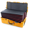 Pelican 1615 Air Case, Yellow with Desert Tan Handles & Latches Custom Tool Kit (6 Foam Inserts with Convoluted Lid Foam) ColorCase 016150-0060-240-310