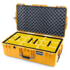 Pelican 1615 Air Case, Yellow with Desert Tan Handles & Latches Yellow Padded Microfiber Dividers with Convoluted Lid Foam ColorCase 016150-0010-240-310