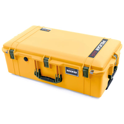Pelican 1615 Air Case, Yellow with OD Green Handles & Latches ColorCase