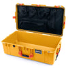 Pelican 1615 Air Case, Yellow with Orange Handles & Latches Mesh Lid Organizer Only ColorCase 016150-0100-240-150