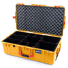 Pelican 1615 Air Case, Yellow with Orange Handles & Latches TrekPak Divider System with Convoluted Lid Foam ColorCase 016150-0020-240-150