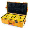 Pelican 1615 Air Case, Yellow with Orange Handles & Latches Yellow Padded Microfiber Dividers with Mesh Lid Organizer ColorCase 016150-0110-240-150