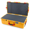 Pelican 1615 Air Case, Yellow with Red Handles & Latches Pick & Pluck Foam with Convoluted Lid Foam ColorCase 016150-0001-240-320