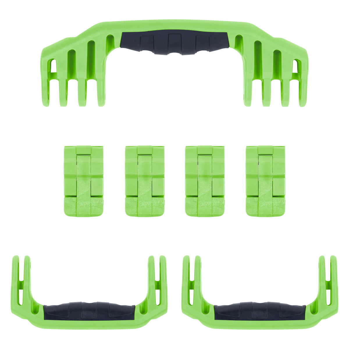 Pelican 1620 Replacement Handles &amp; Latches, Lime Green (Set of 3 Handles, 4 Latches) ColorCase 
