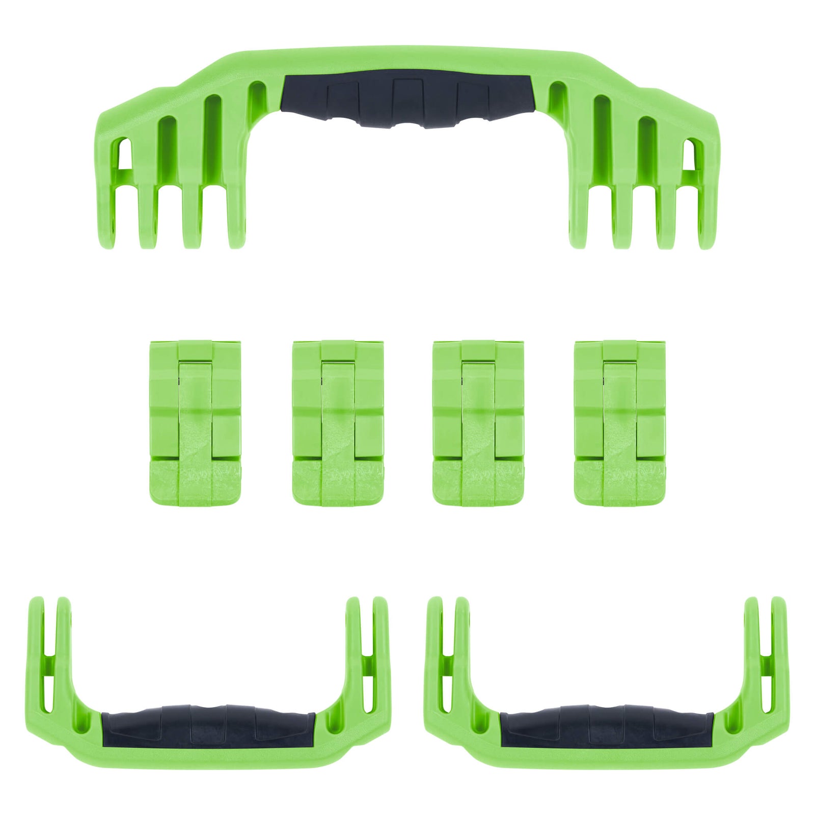 Pelican 1620 Replacement Handles & Latches, Lime Green (Set of 3 Handles, 4 Latches) ColorCase 