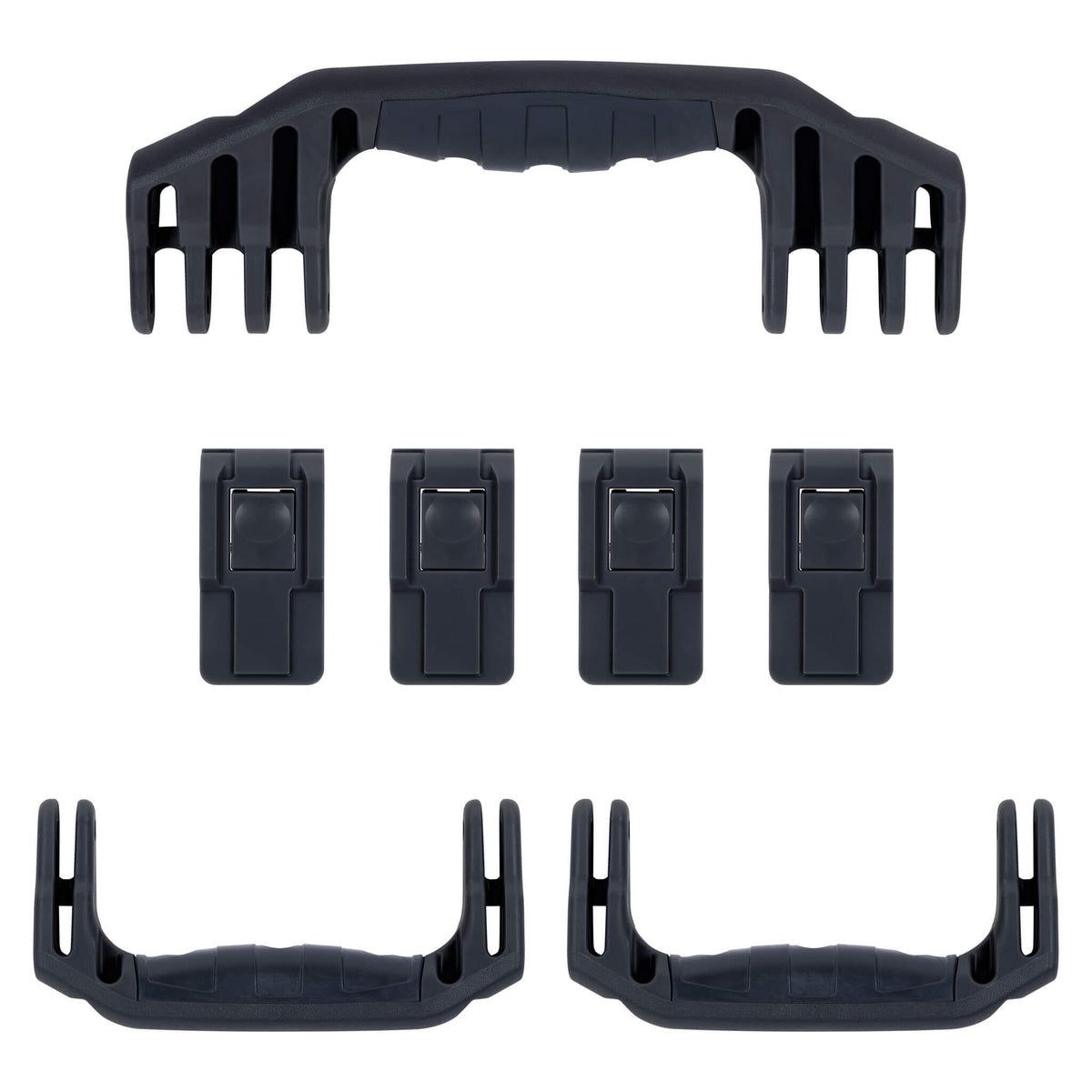 Pelican 1620 Replacement Handles &amp; Latches, Black, Push-Button (Set of 3 Handles, 4 Latches) ColorCase 