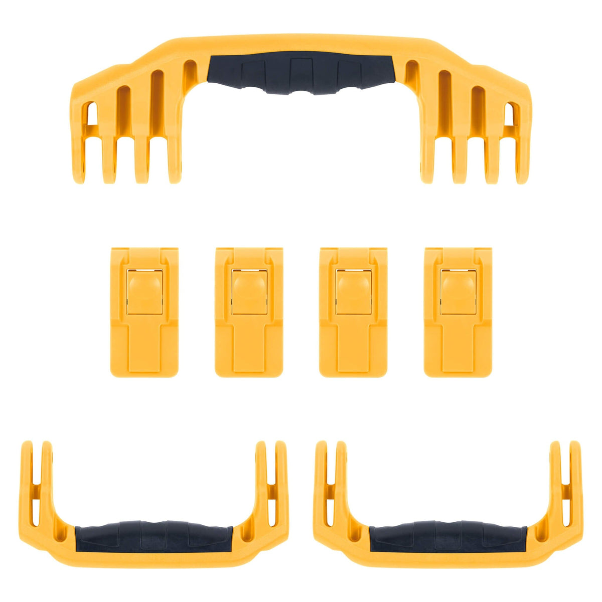 Pelican 1620 Replacement Handles &amp; Latches, Yellow, Push-Button (Set of 3 Handles, 4 Latches) ColorCase 
