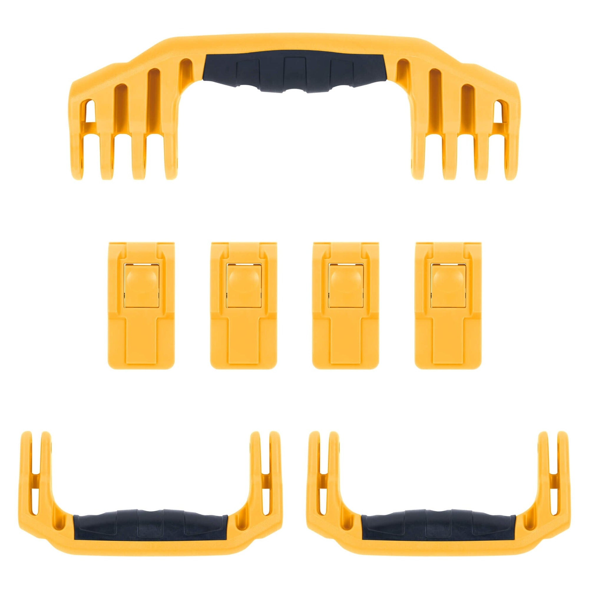 Pelican 1620 Replacement Handles & Latches, Yellow, Push-Button (Set of 3 Handles, 4 Latches) ColorCase 