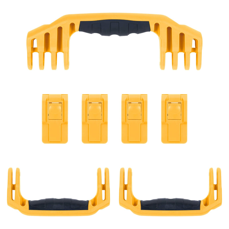 Pelican 1620 Replacement Handles & Latches, Yellow, Push-Button (Set of 3 Handles, 4 Latches) ColorCase 