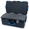 Pelican 1626 Air Case, Black with Blue Handles & Latches Pick & Pluck Foam with Convolute Lid Foam ColorCase 016260-0001-110-120
