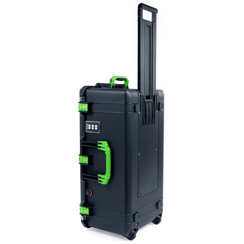 Pelican 1626 Air Case, Black with Lime Green Handles & Latches ColorCase 