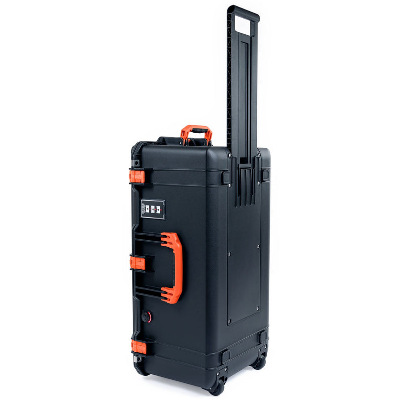 Pelican 1626 Air Case, Black with Orange Handles & Latches ColorCase 