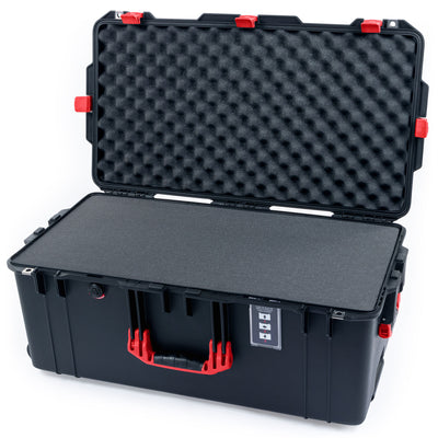 Pelican 1626 Air Case, Black with Red Handles & Latches Pick & Pluck Foam with Convolute Lid Foam ColorCase 016260-0001-110-320