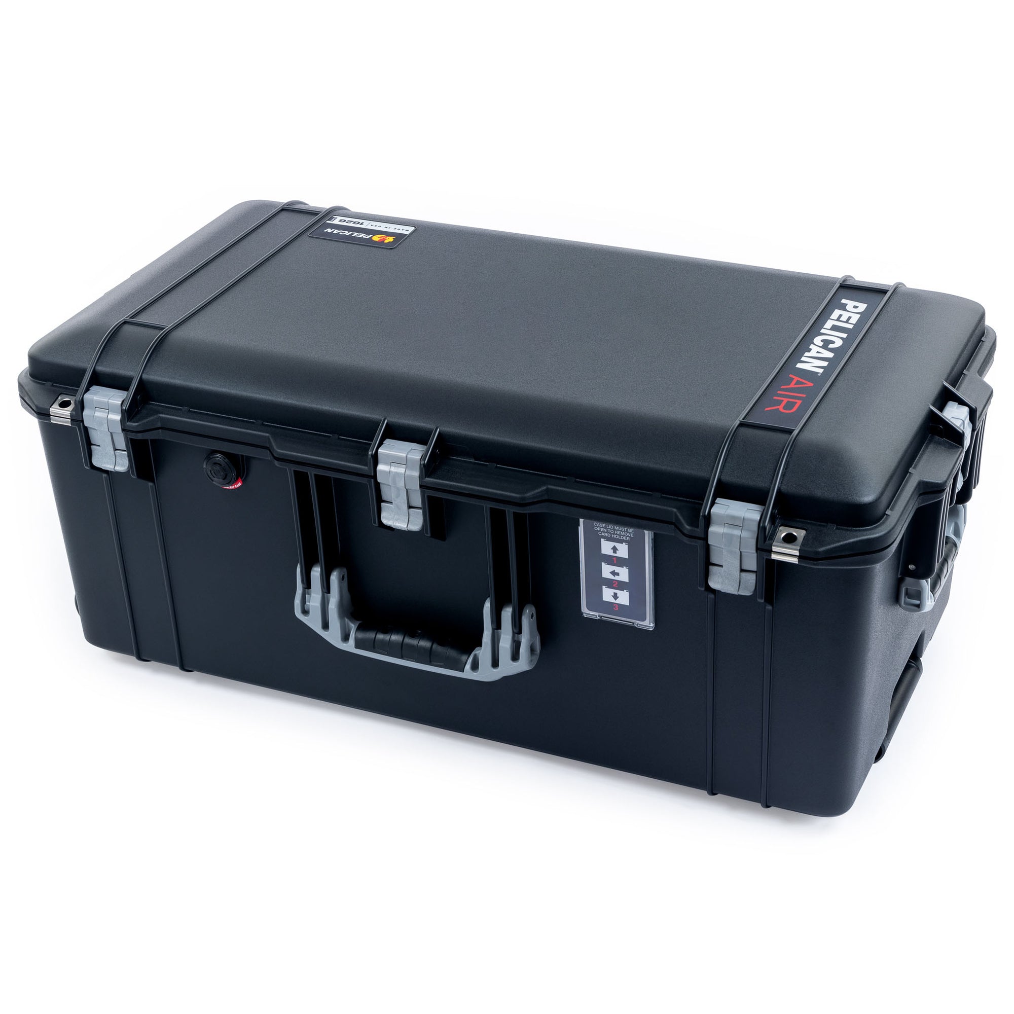 Pelican 1626 Air Case, Black with Silver Handles & Latches ColorCase 