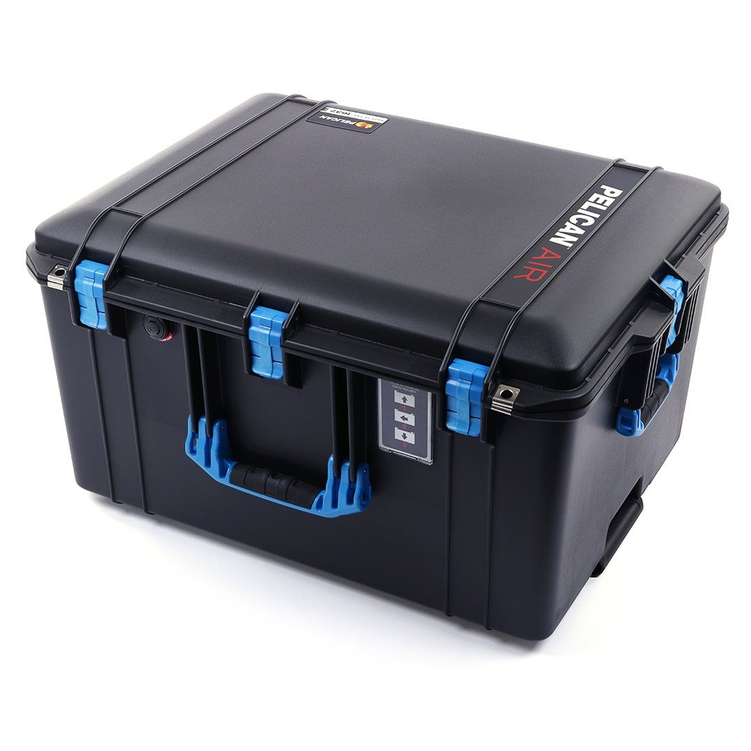 Pelican 1637 Air Case, Black with Blue Handles &amp; Latches ColorCase 