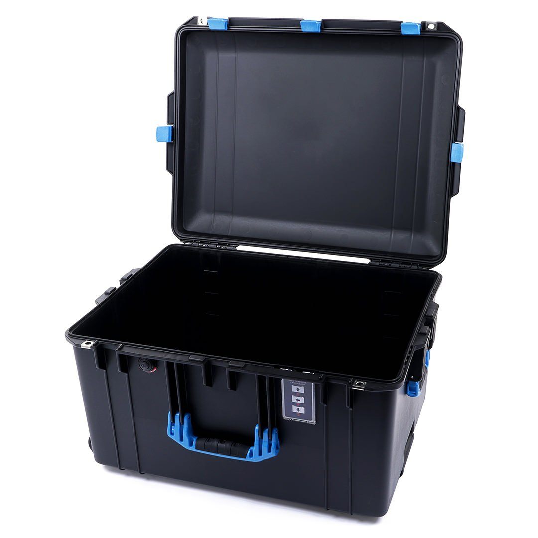 Pelican 1637 Air Case, Black with Blue Handles &amp; Latches None (Case Only) ColorCase 016370-0000-110-120