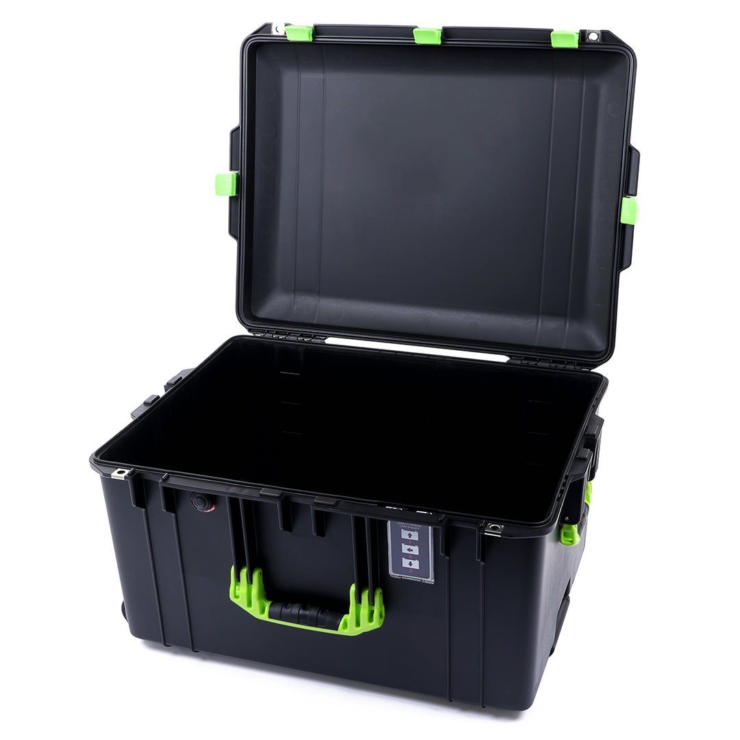 Pelican 1637 Air Case, Black with Lime Green Handles & Latches