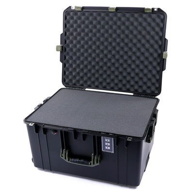 Pelican 1637 Air Case, Black with OD Green Handles & Latches Pick & Pluck Foam with Convolute Lid Foam ColorCase 016370-0001-110-130