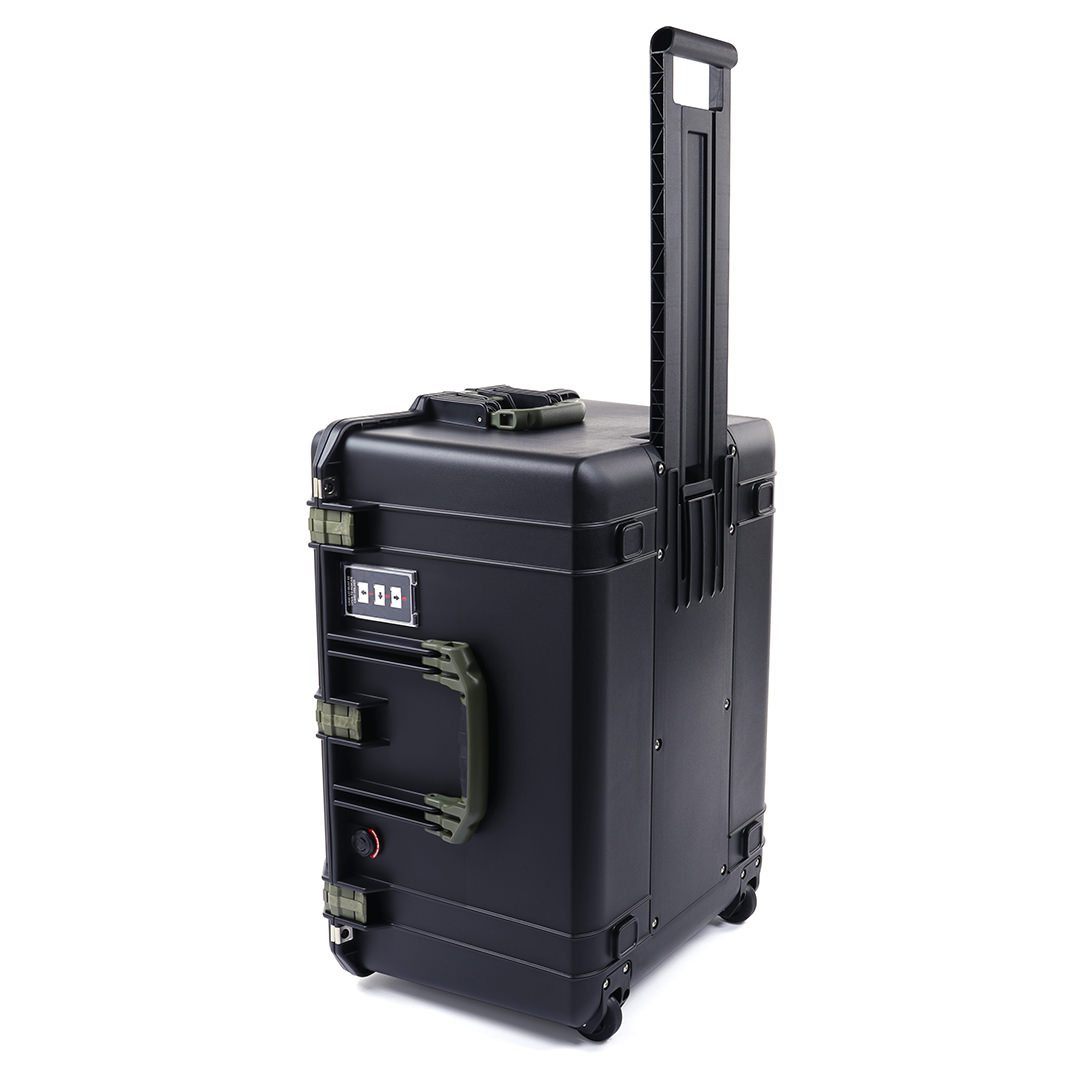 Pelican 1637 Air Case, Black with OD Green Handles & Latches ColorCase 