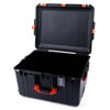 Pelican 1637 Air Case, Black with Orange Handles & Latches None (Case Only) ColorCase 016370-0000-110-150