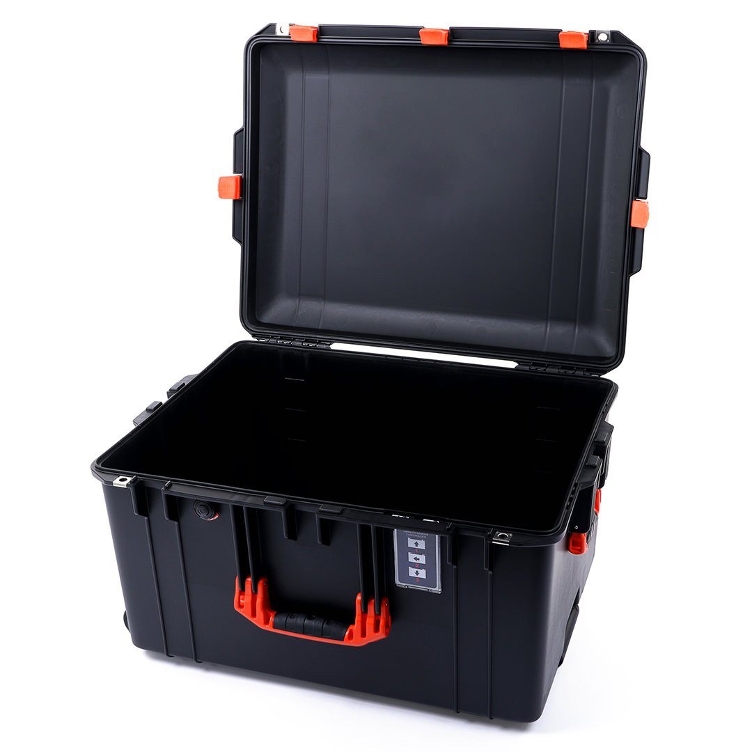 Pelican 1637 Air Case, Black with Orange Handles & Latches None (Case Only) ColorCase 016370-0000-110-150